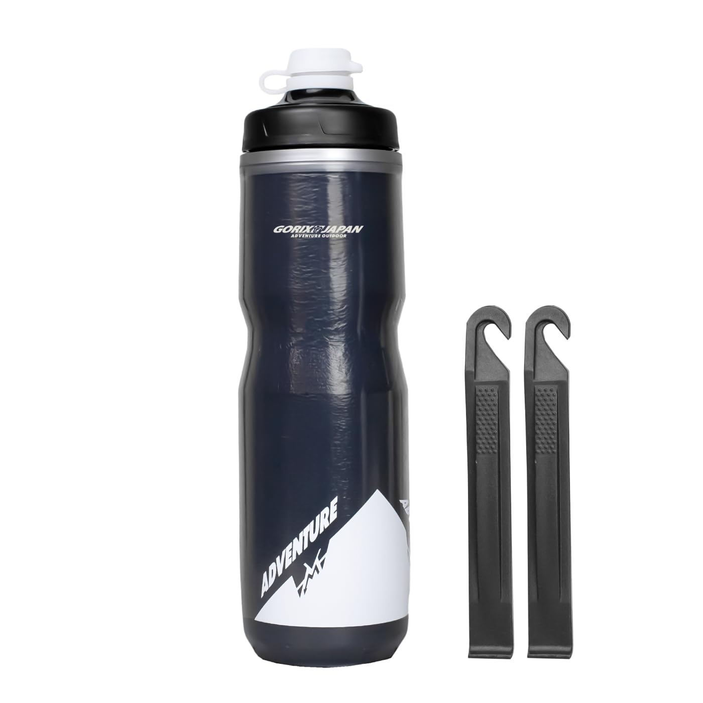 

GORIX Велосипед с крышкой Шоссейный велосипед Велосипедная бутылка Покрышка Стильная для кроссовых велосипедов Бутылка, Изолированная/Неизолированная, [710 мл], Бутылка, [Включает рычаг], Черный,