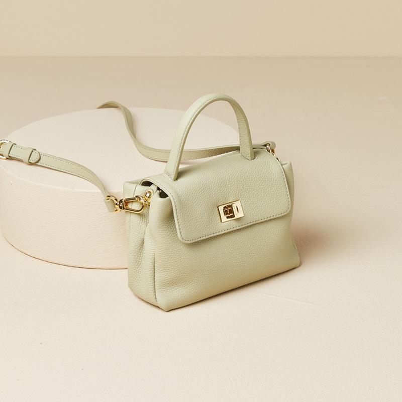 Vintage Crossbody Phone Bag Genuine Leather One-shoulder Women's Cowhide Tote Mini Bag