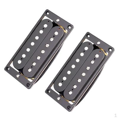 2 String Electric Guitar Pickups with Screws, Black