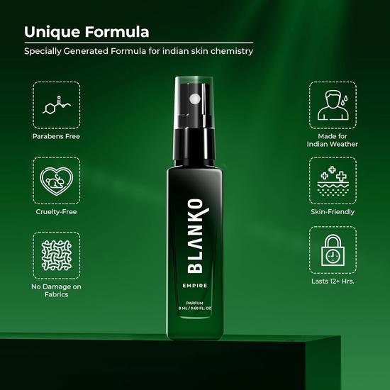 BLANKO By King Empire Tlt Fresh Parfum 8Ml | Luxury Liquid Perfume For Work And Hustle | Longest Lasting Mens Perfume With Time Lock Technology
