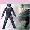 Impressive Black Panther Kids Boy Costume With Lifelike Muscle Design For Parties