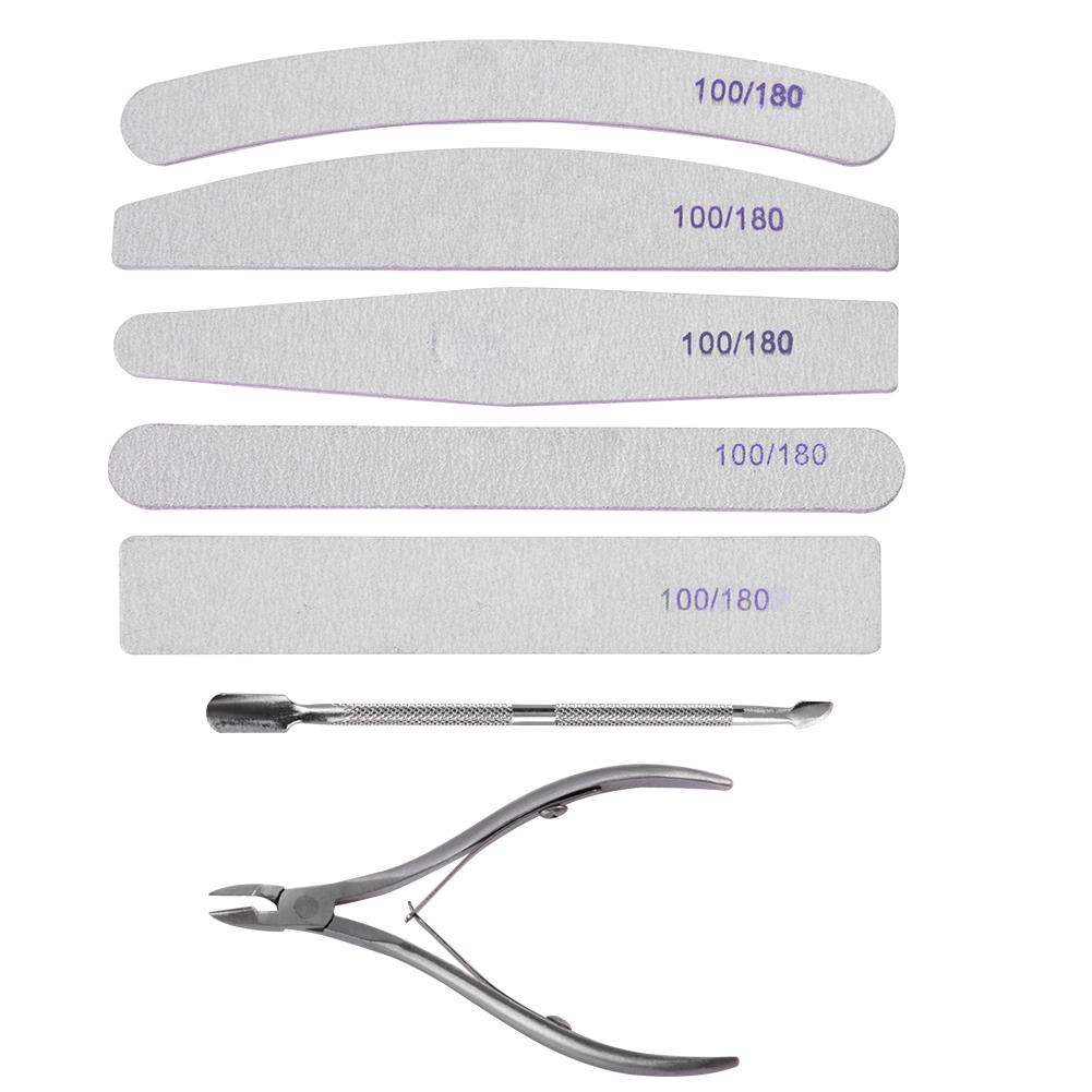 Professional Nail Art Manicure Pedicure Tool Set Nail Sanding Sponge Files Buffer Polisher