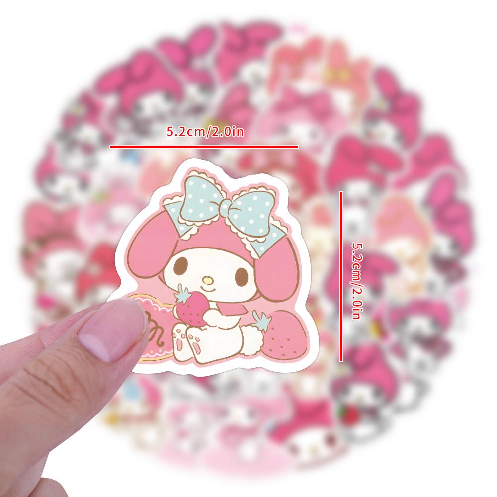 60 Cute My Melody Graffiti Stickers: DIY Decor for Notebooks & Guitars, Waterproof Decals.