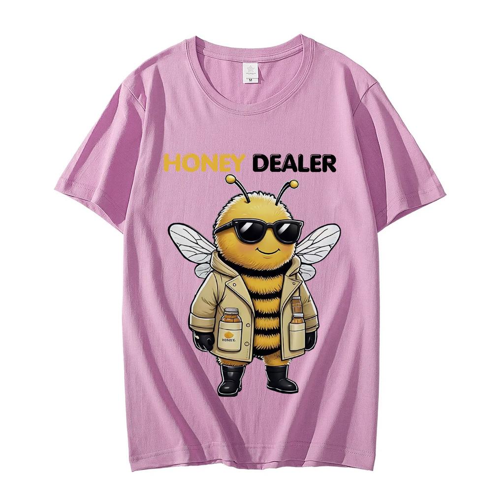 Honey Dealer Funny Bee Graphic T Shirt Men Women Fashion Y2k Clothing Tshirt Summer Casual Oversized Cotton Tshirts Streetwear