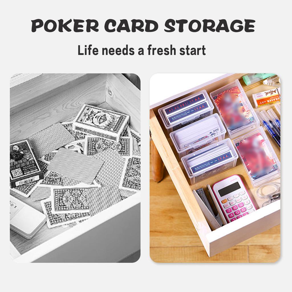Clear Plastic Card Collection Organizer Box Holder Game Cards Storage Box For PTCG/MTG Cards Idol Kpop Albums Photocards