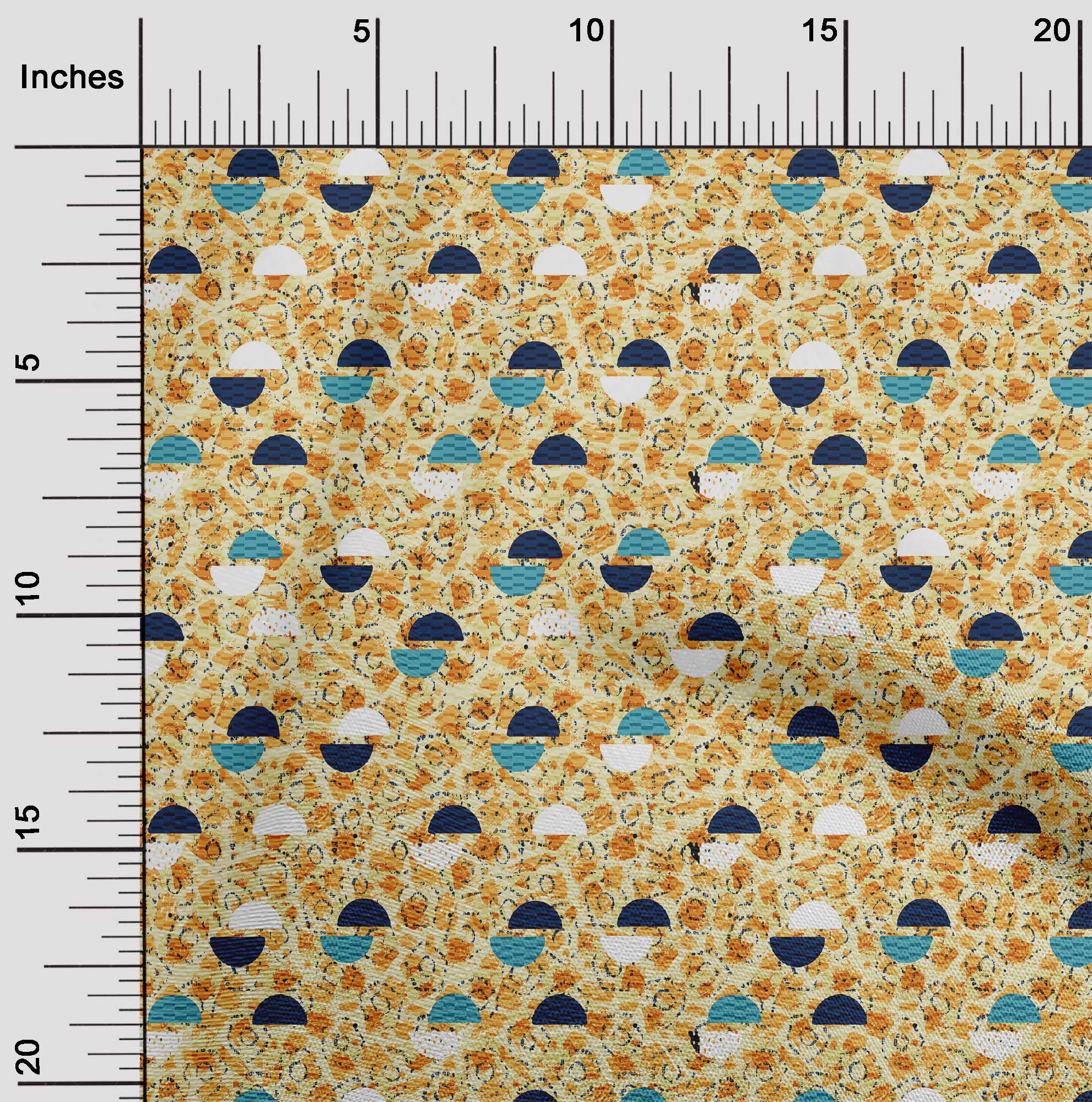 

oneOone Cotton Flex Світло-сірувато-зелена тканина Круг Геометричне шиття Ремісничі проекти Принти на тканині за ярдами 40 дюймів 42 Inch Wide - Viscose Chiffon помаранчевий