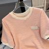 Casual Knitted T-shirt Tops Skinny Summer Women T-shirts Outwear Solid Women's O-neck Short Sleeve Bottoming Tees for Female