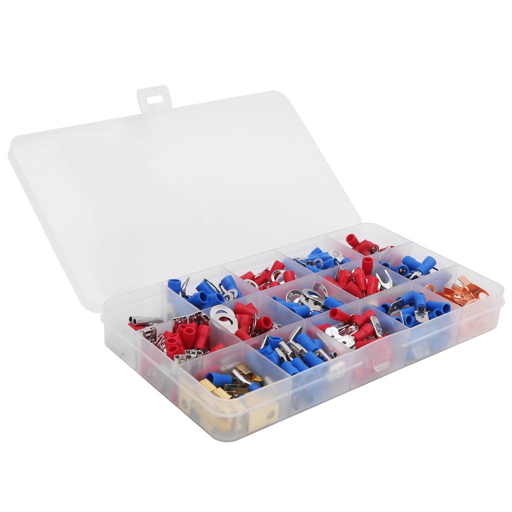 300Pcs Round Pre Insulated Cold Pressed Terminals Electrical Wire Terminal Connector