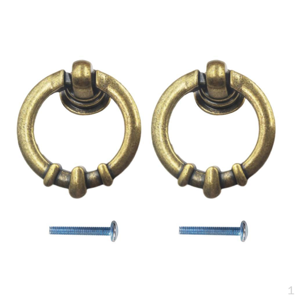 

2pcs Style Cabinet Drawer Dresser Cupboard Handle Knob Vintage Accessory