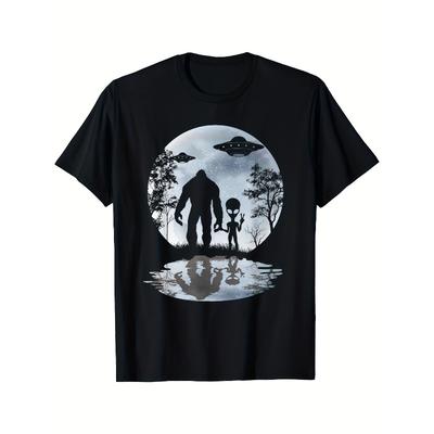 Europäische Größen Herren Vintage Print T-Shirt - Weich, Rundhals, Kurzarm Oberteile für Ganzjahres-Freizeitkleidung Für Fitnessstudio, Outdoor-Aktivitäten