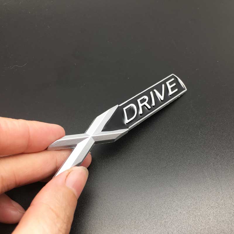 Car Styling Metal X Drive E Drive S Drive Logo Car Side Fender Rear Trunk Sticker for BMW X1 X3 X5 X6 E39 E53 E60 E90 F10 E46