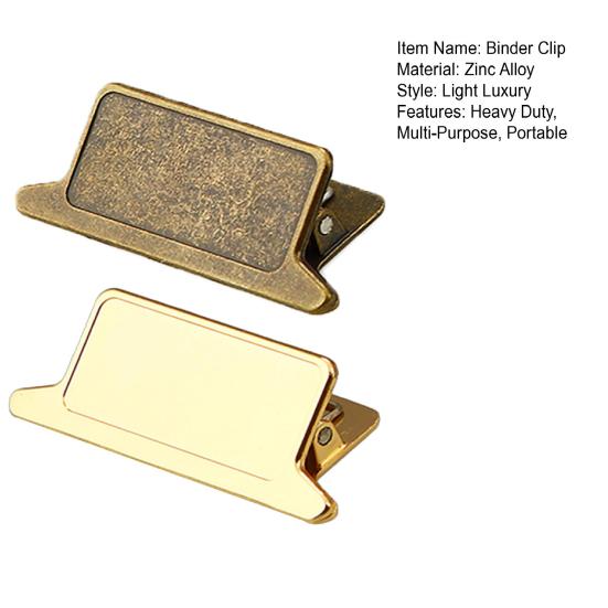 1/2 Adet Vintage Metal Klasör Klipsi Ağır Hizmet Çinko Alaşımlı Ofis Okul Kağıt Belge Bulldog Klipsi Çok Amaçlı Çanta Mühürleme Kelepçesi