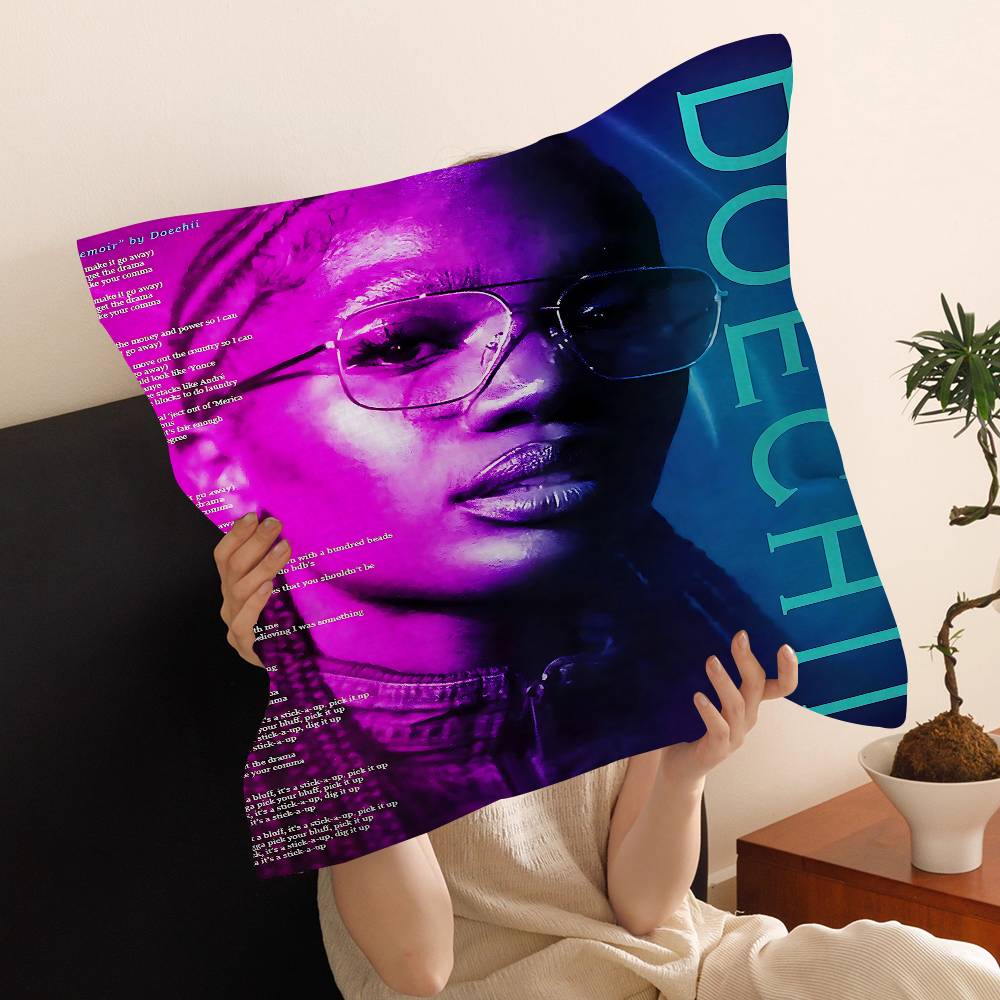 Rapper DDoechii Personalized Pillow Dust Cover Bedroom Kids Party Decoration Pillowcase Birthday Children Gift