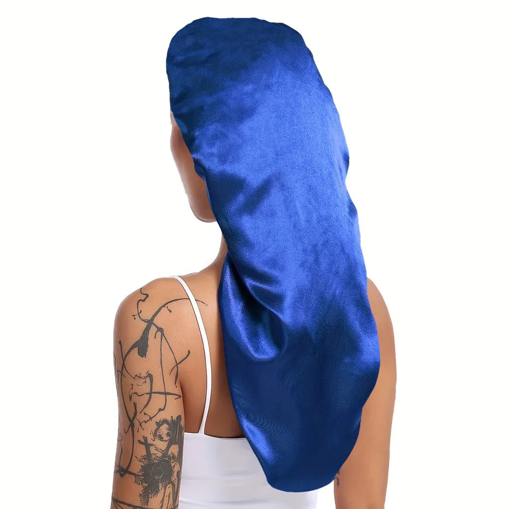 Long Silky Sleep Bonnet For Straight Curly Hair, Extra Large Hair Bonnets For Dreadlock And Braids, Satin Sleeping Caps Nigh