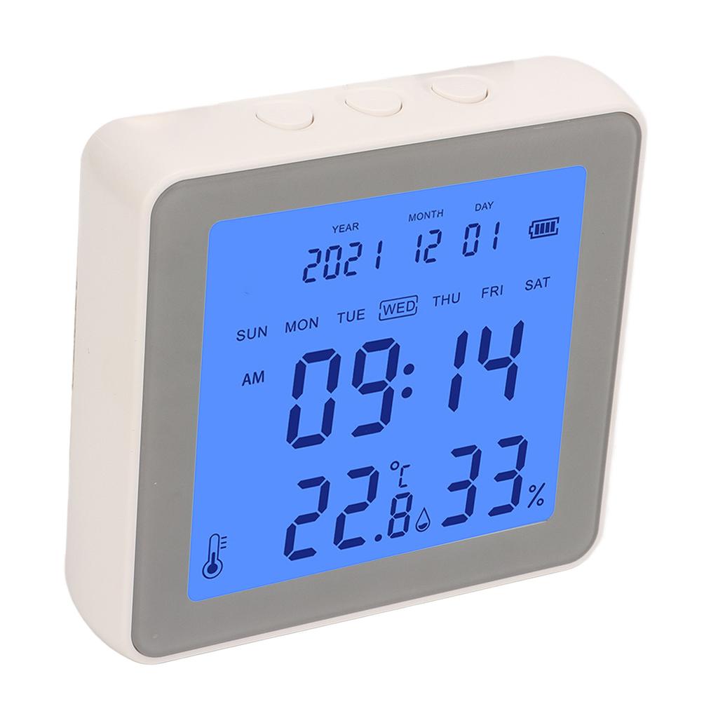 3.2in LCD Screen Smart Temperature Humidity Sensor Low Power Consumption Monitor for Bedroom Hotel