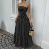 Spring and Summer New Style Sexy Polka Dot Elegant Waist-Slimming Slimming Dress Evening Gown