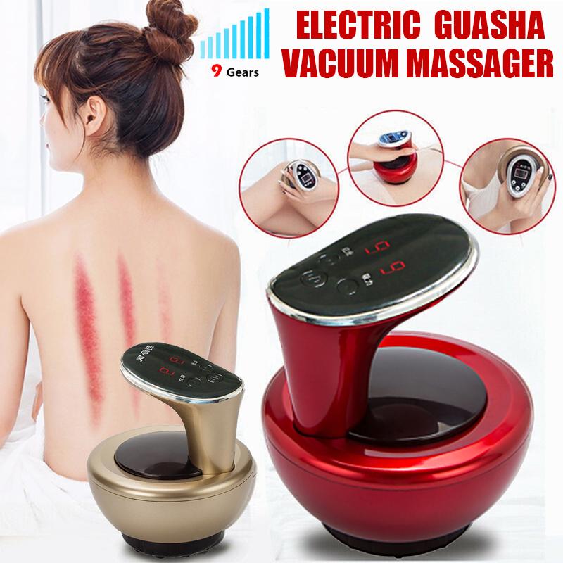 

2-9 уровней Электрический вакуумный баночный массажер для тела Всасывающая скребковая чашка Удаление жира Акупунктурная точка Детоксикация Гуаша Массаж Интенсивность красный