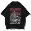 Vinatage “Destroy the Grave" Dark Revenge Style Graphic Tee – Gothic Horror Streetwear T shirt S-5XL