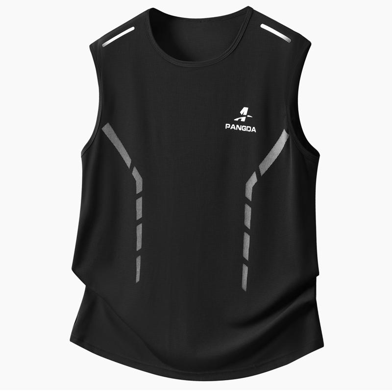 

Men s Plus Size Quick Dry Athletic Tank Top, Breathable Sleeveless Sport Shirt (5XL-12XL) 5XL(90kg-100kg) чёрный
