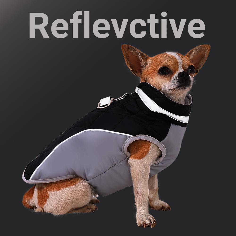 Winter Reflective Dog Jacket Waterproof Pet Clothes For Small Medium Dogs Warm Puppy Coat With D-ring Russell Terrier Pug Vest