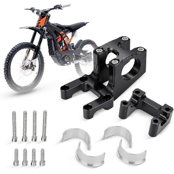 

Electric Dirt Bike Handlebar Risers 28mm Handle Bar Mount Clamp Risers for Surron Sur Ron Light Bee S X LBX X260 X160 Sliver Motorcycle Ebike чёрный