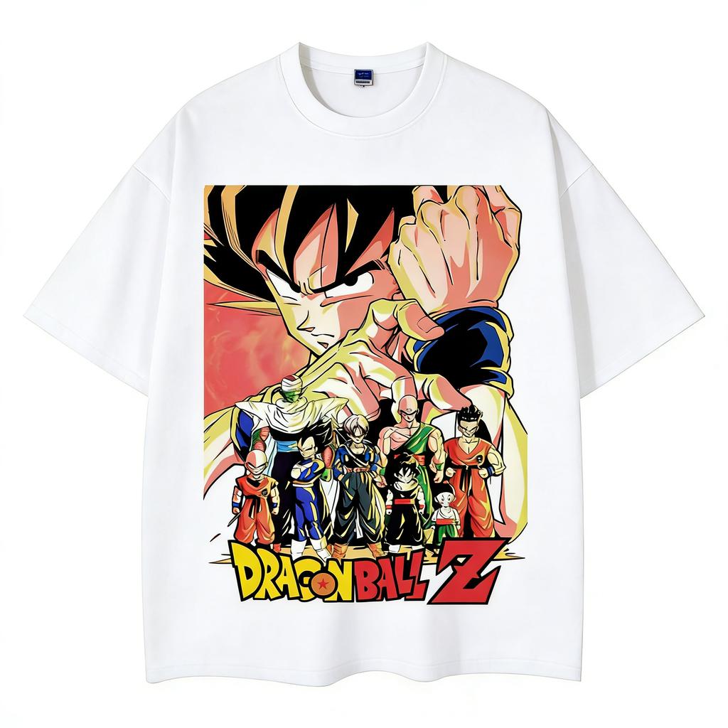 Dragon Ball Tshirt Mens Pure Cotton Casual  Round Neck Tshirt Short Sleeve Clothing Summer Sports Casual Short Sleeve Top
