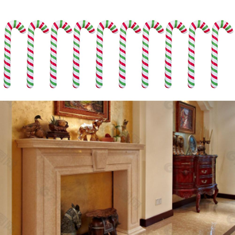 Front Door Garden Fence Outdoor Christmas Decorations Inflatable Candy Canes 7.5cm Thick Playful Touch Easy To Install