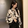 Lazy Style Shirt for Women with Hong Kong Style Retro Charm and A Sense of Design Chic Long-sleeved Slightly Mature Top