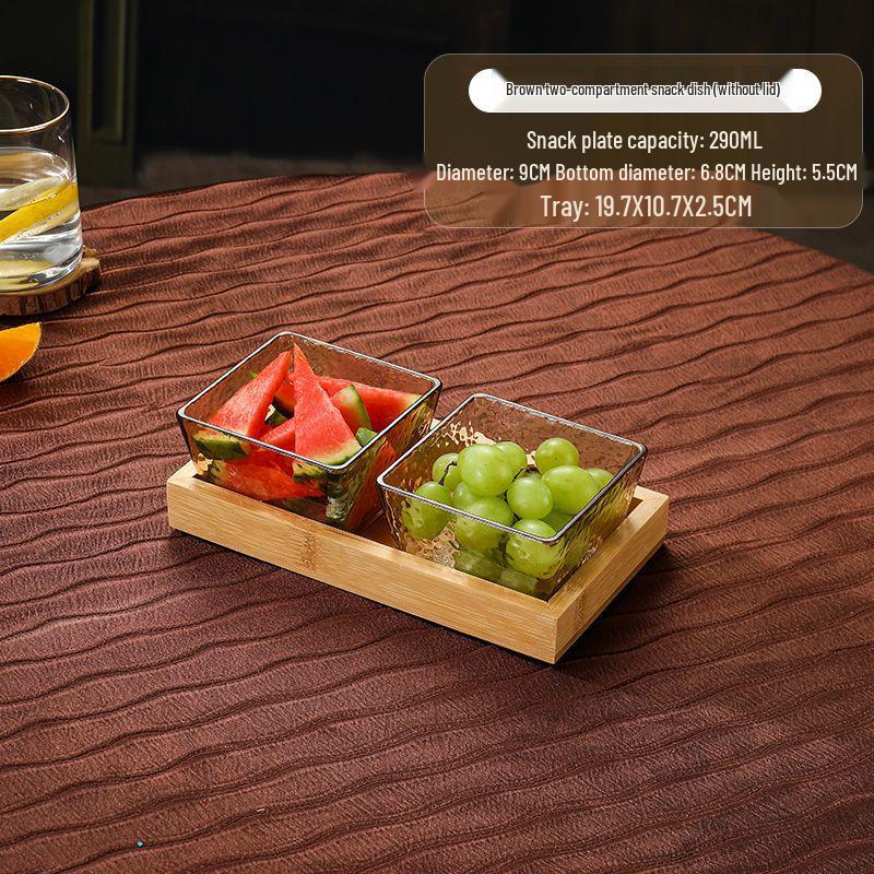 Acrylic Divided Fruit & Snack Plate Set for Restaurants