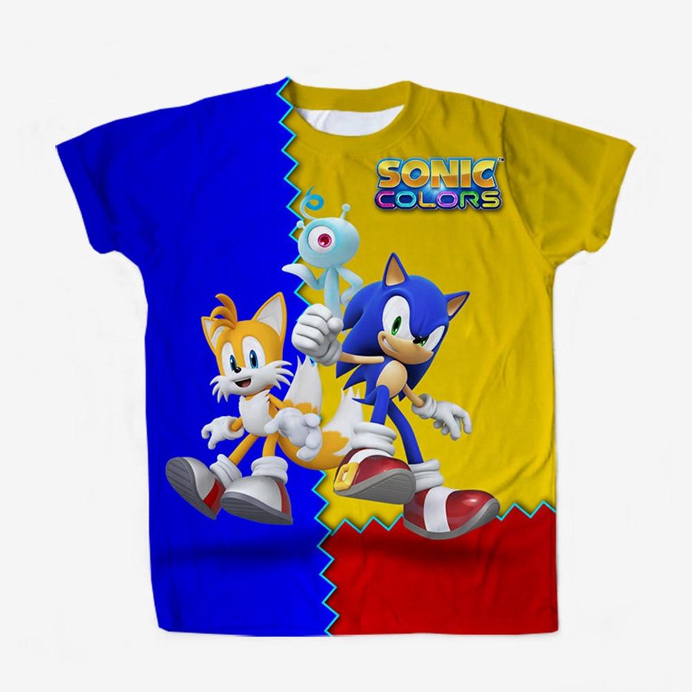 Summer Fun Children's 3D Printed Cartoon Character Short Sleeve Casual Comfortable Round Neck Children