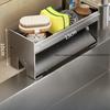 Kitchen Faucet Shelf Stainless Steel Sink Countertop Storage Rack Household Sponge Rag Dishcloth Drain Rack