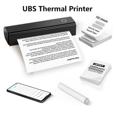 Impressora Térmica Portátil A4 N80 Pode Conectar a Celulares via Bluetooth Sem Tinta Conexão USB Impressão de Alta Definição 203DPI