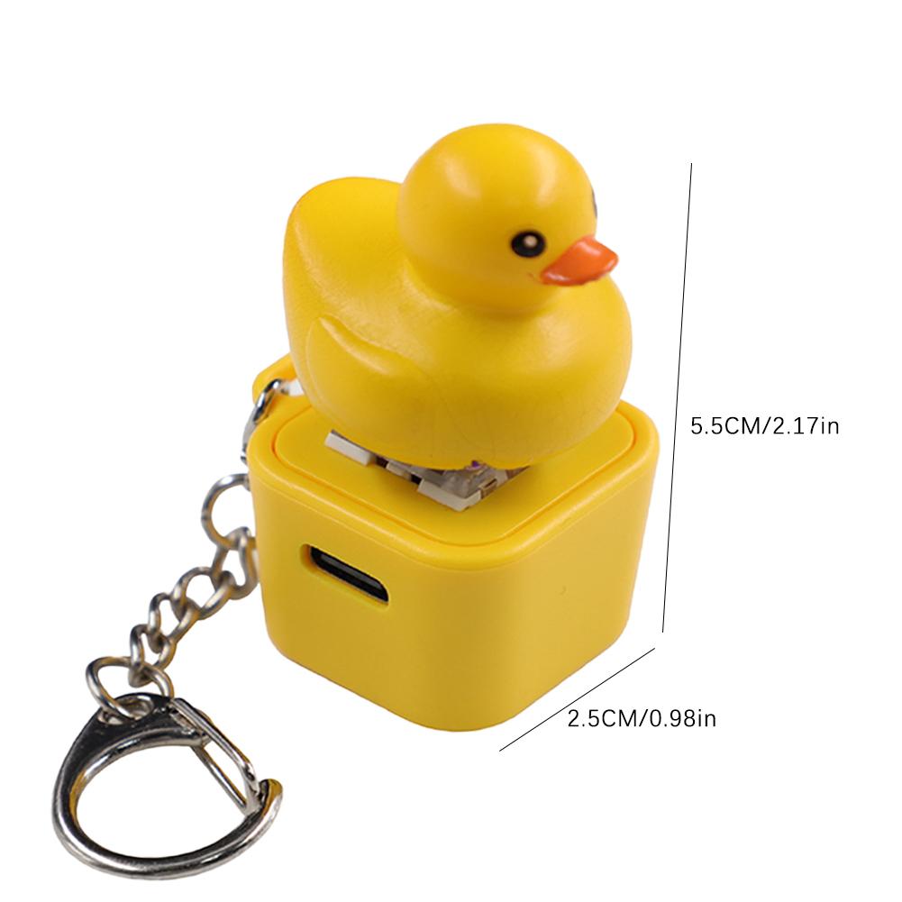 Keycap Style Cute Little Yellow Duck keycaps Keychain Personality Key Cap for Mechanical Keyboard Cherry MX Axis 3D Design