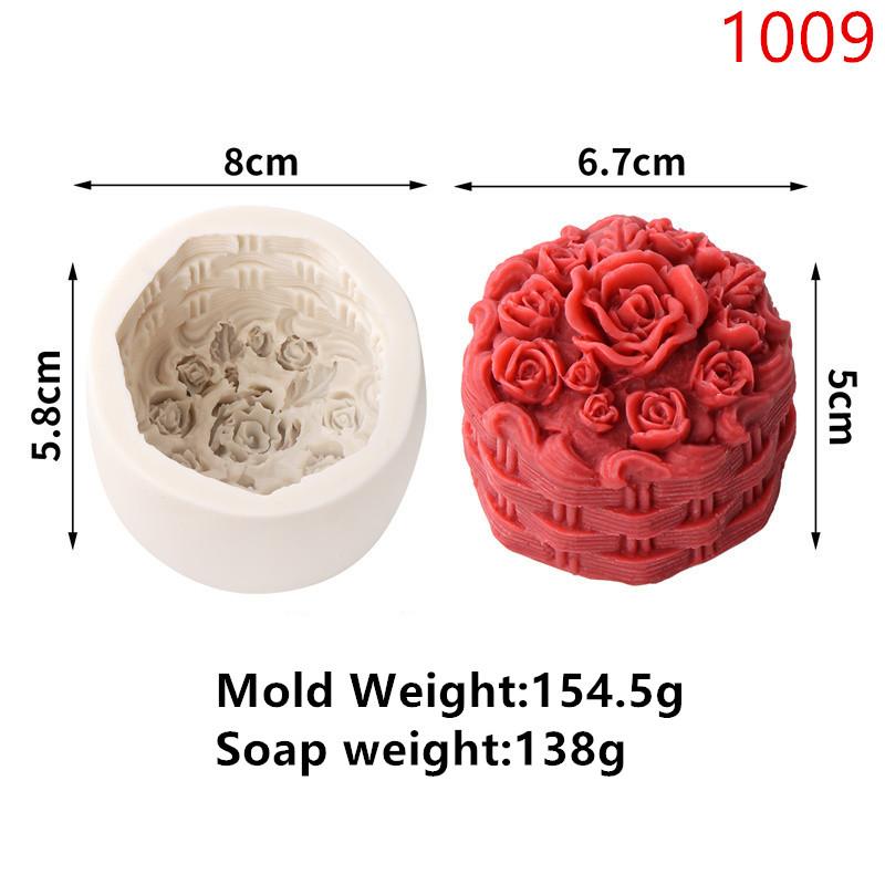 3D Peony Rose Silicone Soap Mold DIY Handmade Creative Flower Aromatherapy Plaster Resin Soap Making Supplies Kit Home Gifts