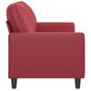 2 Seater Sofa Burgundy Red 120 cm Faux Leather