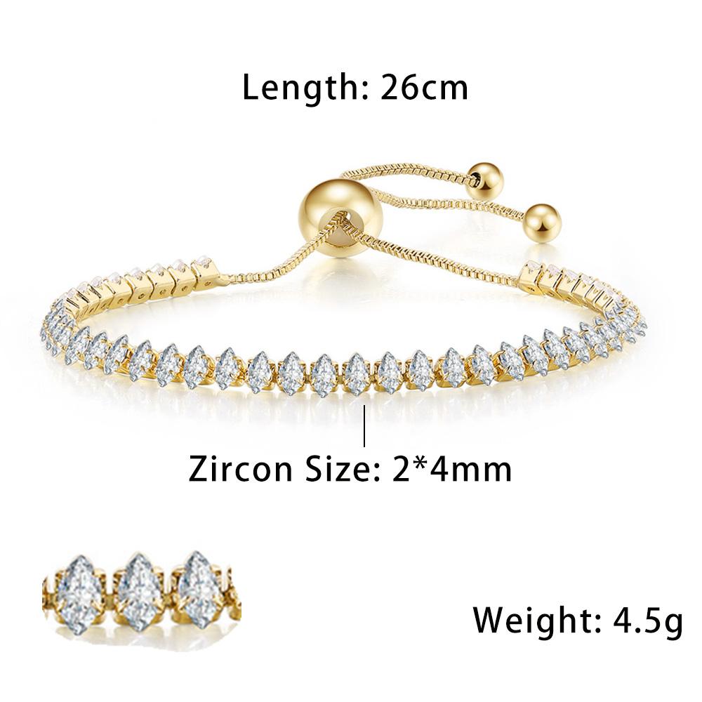 New Fashionable Zircon Tennis Bracelets for Women Dazzling Various Shape Crystal Hand Chain Trend Sexy Party Accessories Zircon