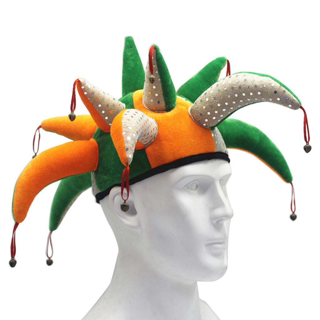 Tęczowy kolor cyrkowy kapelusz klauna w stylu vintage wielopunktowy kapelusz klauna filcowy świąteczny kapelusz klauna cosplay akcesoria pokazowe