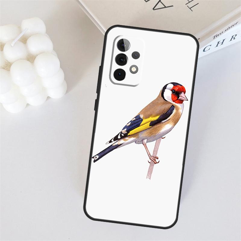 European Goldfinch For Samsung Galaxy A55 A35 A15 A36 A56 A26 A16 A22 A32 A52 A54 A34 A53 A33 A13 A06 A05 Case