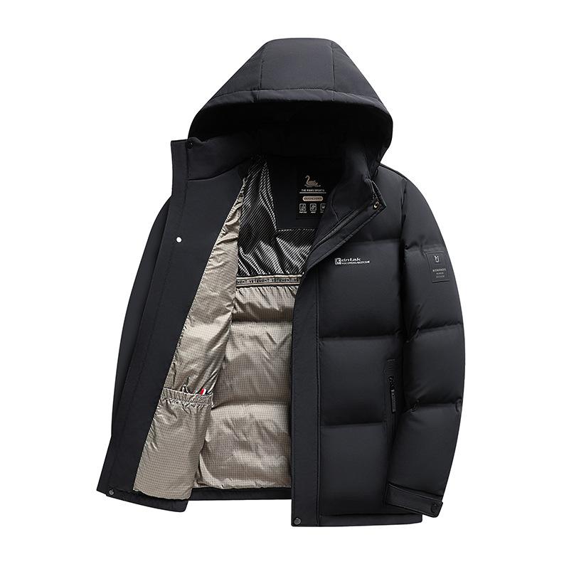 Winter Men's Hooded Down Jacket In Detachable Hat Collar Down Jacket Men's Jacket