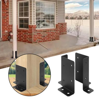 4 Adet Direk Braketi Paslanmaz Yüksek Dayanıklılık Ayarlanabilir Kendin Yap Ağır Hizmet Ahşap Çit Deck Sert Direk Tabanı Braketleri