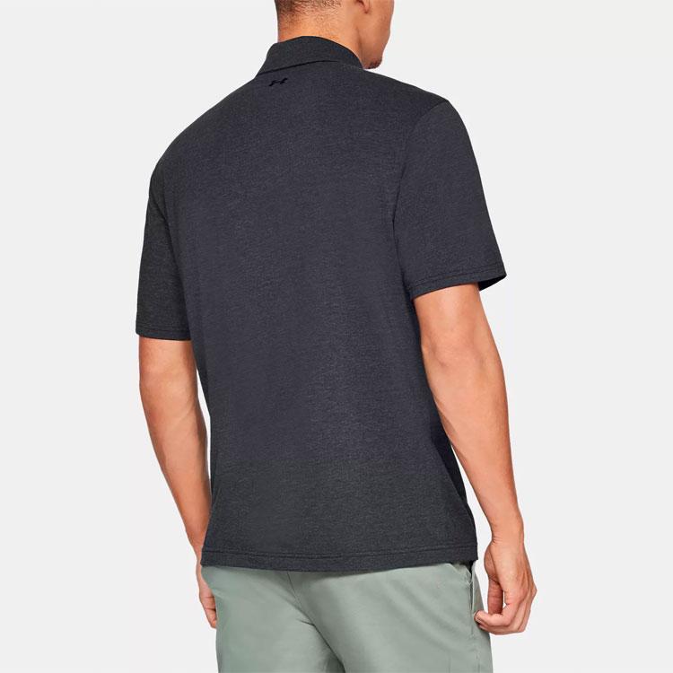 Under Armour Charged Cotton Golf Polo Shirt Men tops Black 1321111-001