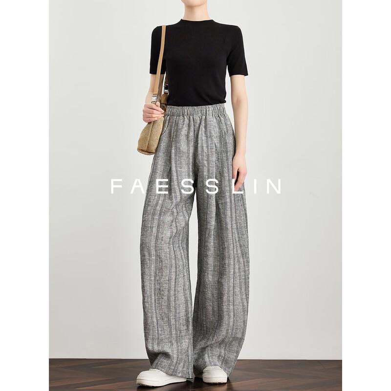 FAESSLIN Tall Women s Classic Linen Slimming Casual Pants XL