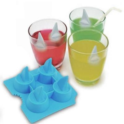 Geisterhai Eiswürfelform Silikon Eiswürfelform 3D Lustige Form Schokolade Fondant DIY Bar Party Getränkezubehör Kerzen Süßigkeiten Herstellungsset