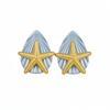 European and American silver needles dripping oil starfish water drop earrings vacation style temperament earrings light luxury high-end earrings