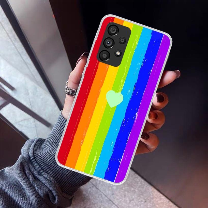 

Rainbow Gradient Love Phone Case For Samsung Galaxy A17 A57 A37 A16 A26 A36 A56 A15 A25 A35 A55 A14 A13 A54 A53 A34 A24 A33 A23 Samsung A14