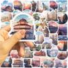 10/30/50PCS Cartoon Scenery PVC Sticker Aesthetic Korean Children's Decoration Scrapbooking Stationery School Supplies for Kid