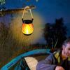 Solar Powered Lanterns Outdoor Waterproof Flickering Flameless Lantern Weatherproof Waterproof Decoration Light for Yard Garden