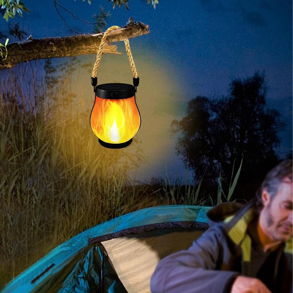 Solar Powered Lanterns Outdoor Waterproof Flickering Flameless Lantern Weatherproof Waterproof Decoration Light for Yard Garden