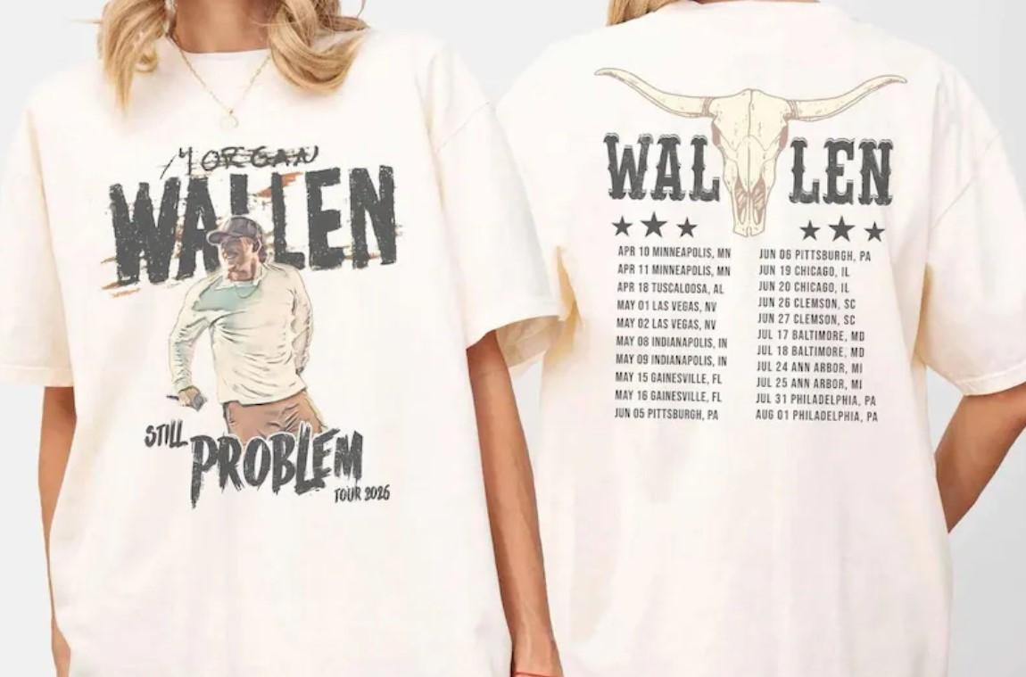 Футболка Morgan Wallen Still The Problem Tour 2026 Унисекс XXXXL