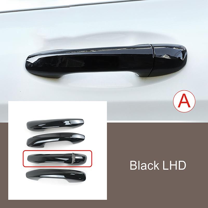 Exterior Door Handle Cover Sticker For Mercedes Benz A B C E GLC Class W177 W247 W205 W213 X253 LHD Carbon Color Car Accessories